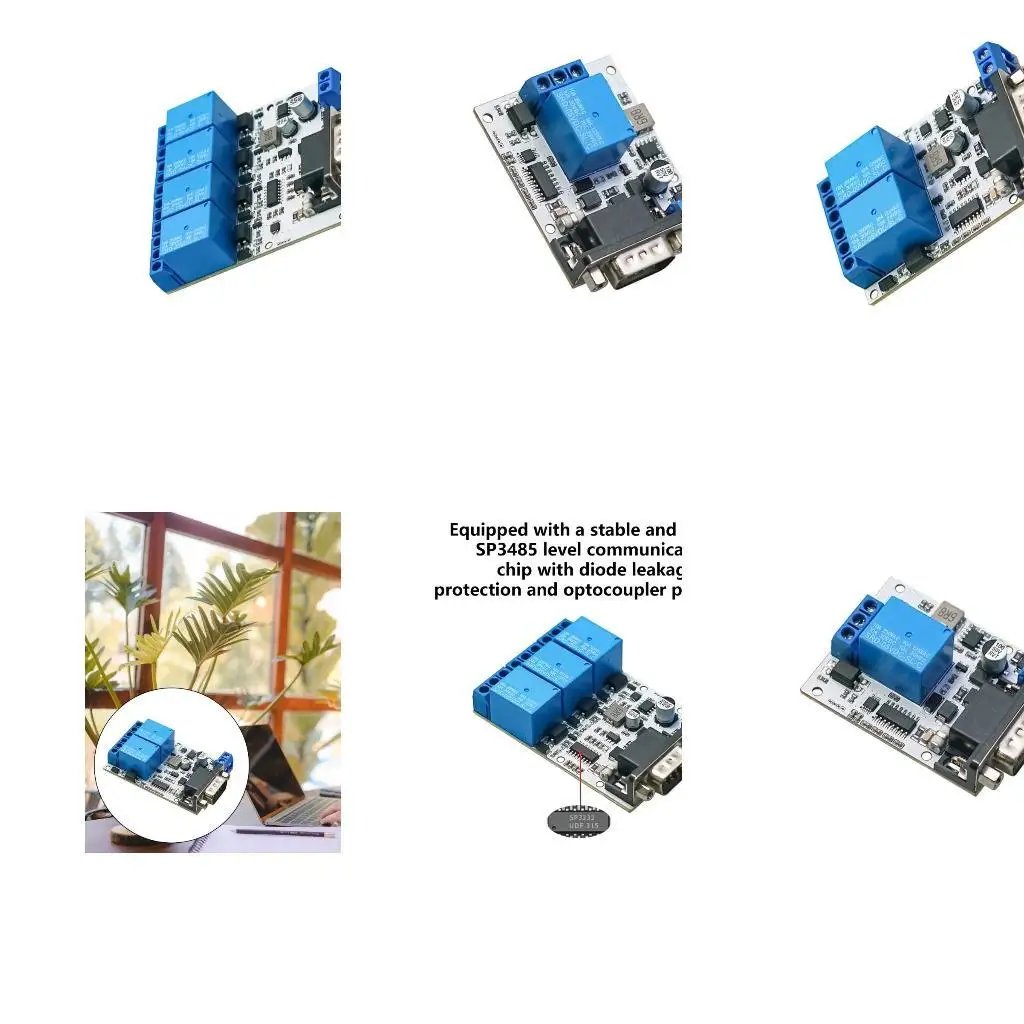 

652F 5-32V Power Supply Modbus RTU Relays Module Support 8bit MCU SP3232 RS232 Modbus RS232 Relays Module Replacement