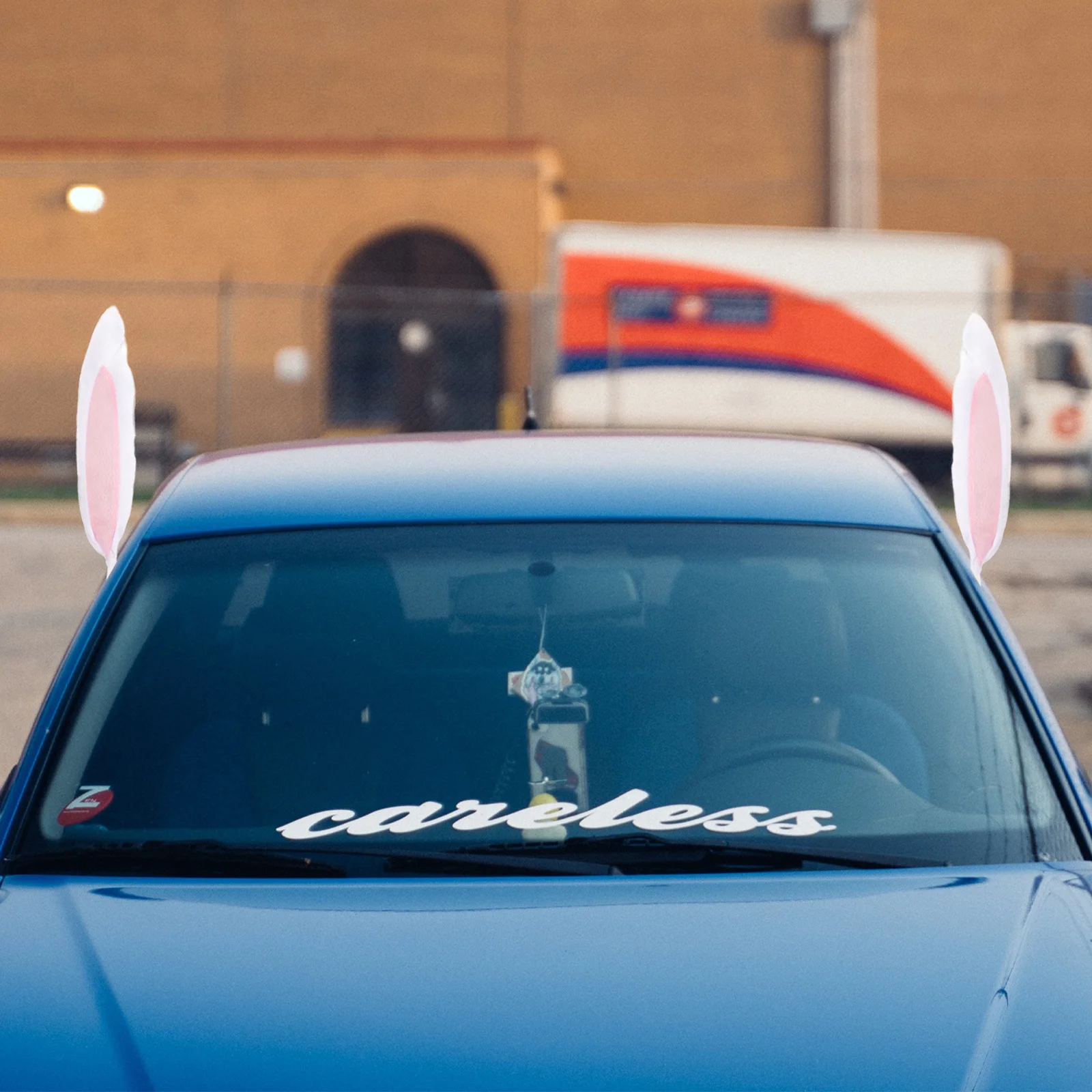 

1 Set Rabbit Ears Christmas Kit Premium Fabric Durable Easy Install No Tools Required For Vehicles Holiday Gift Car Decorations