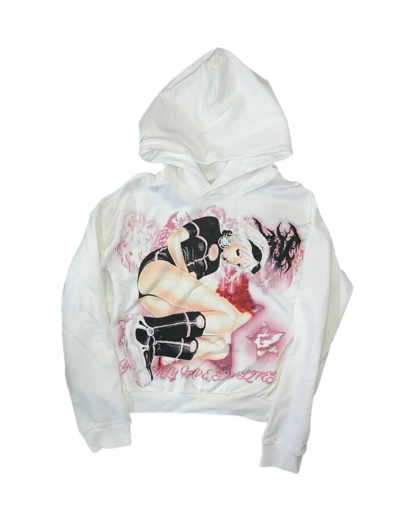 

Harajuku Drolandmiller хип-хоп готические толстовки женские готические панк уличная одежда топы толстовка в стиле гранж негабаритная толстовка Y2k одежда