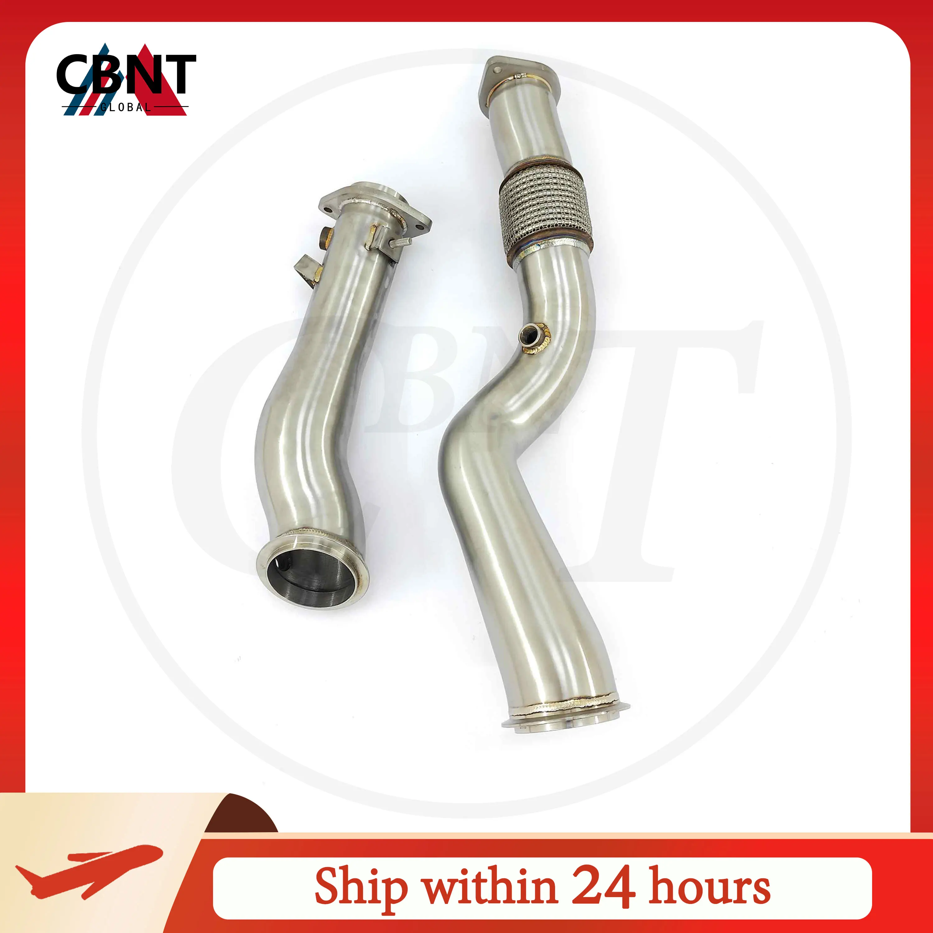 CBNT for BMW M3 G80 M4 G82 M2 G87 S58 3.0T Downpipe New Design Exhaust Header without Catalytic SS304 Exhaust Systems