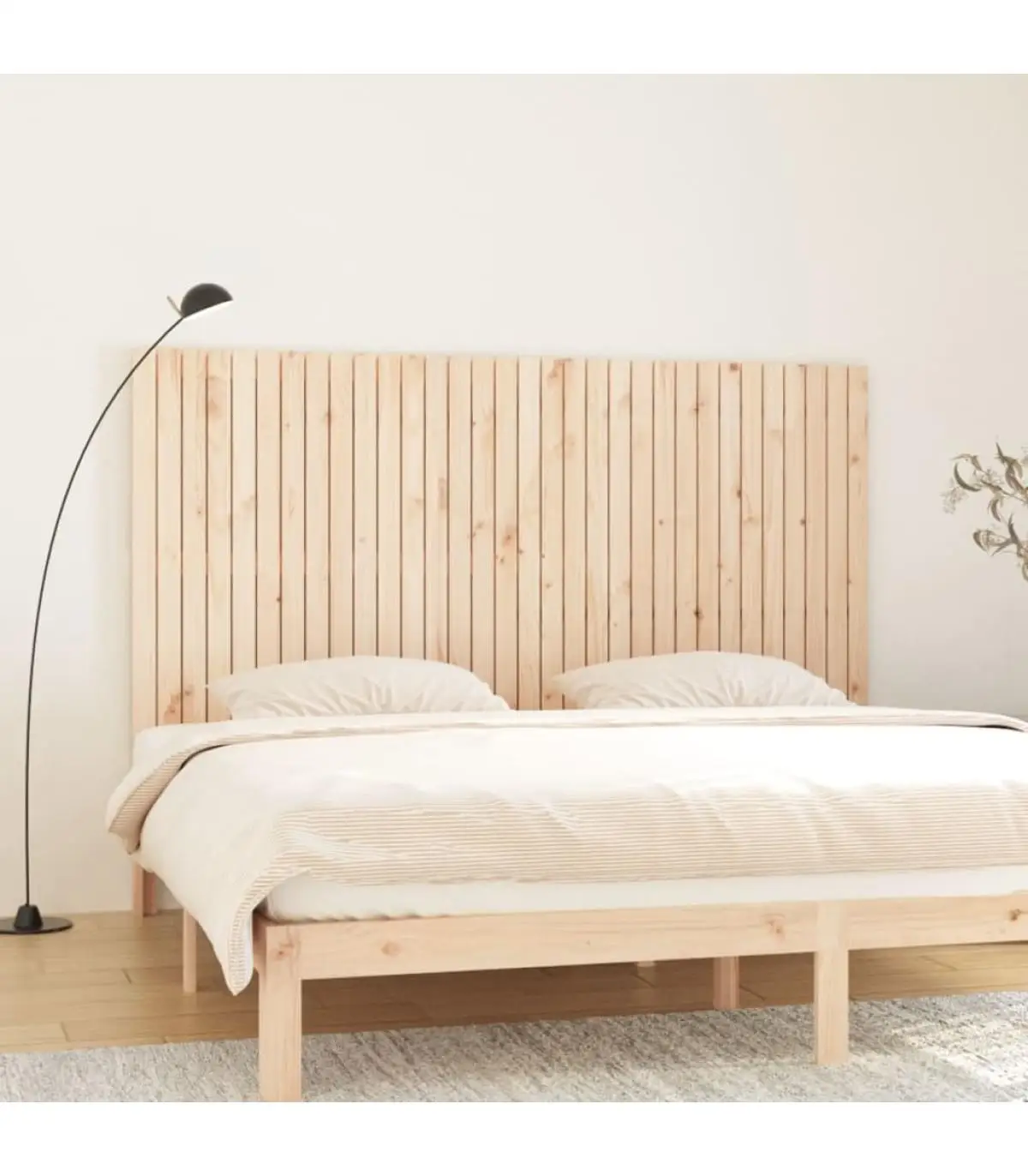 Headboards and Feet Bed Headboard Wall Solid Wood Pine 204x3x110 cm