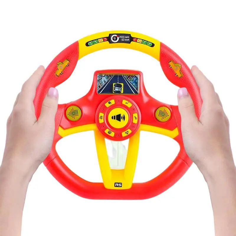 

Kids Steering Wheel Toy Lighted Musical Electric Driving Toy with Left Right Turn Signal Horn Simulated Driving for Toddlers