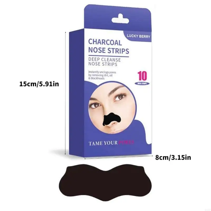 E65F Blackhead Remover neuspore strips voor diepe reiniging, wist zwarte kop en instanten poriën losmakende mee -head neusstrips