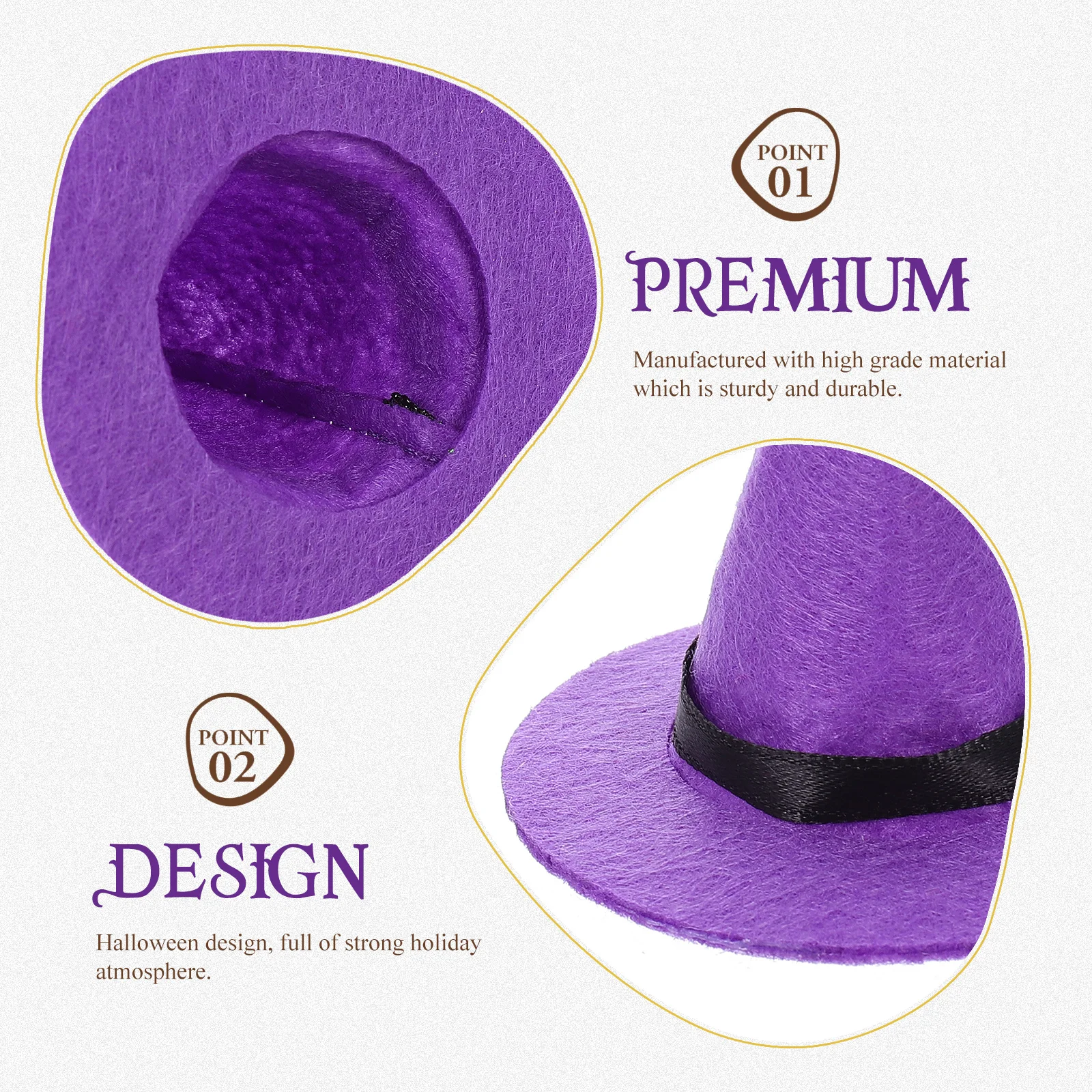 

4pcs Halloween Small Witch Hats Party Hat Caps Wine Toppers Halloween Covers Wine Decor Accessories Party Supplies Witch Bottle