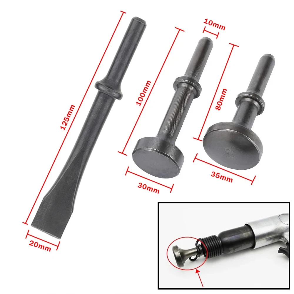3/8'' 150mm Air Hammer Professional Handheld Pistol Gas Shovels Small Rust Remover Air Shovel Pneumatic Tools with 4 Chisels image 4