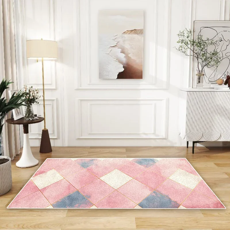 Fashionable Light Luxury Style Carpet Living Room Home Decoration Coffee Tables Non-slip Sofa Rugs Bedroom Washable Floor Mats