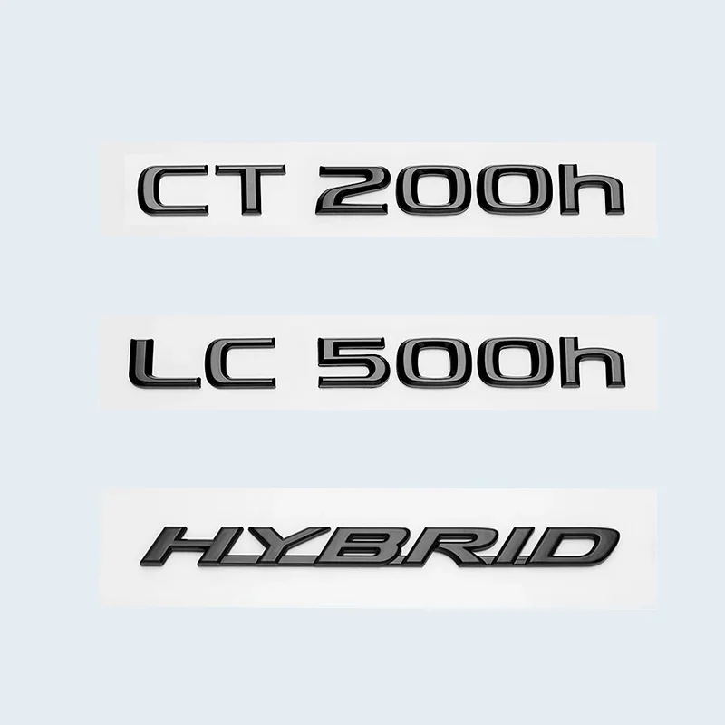 ثلاثية الأبعاد كروم لامع أسود ABS رسائل عدد CT200h LC500 LC500h الهجين شعار لكزس سيارة جذع شارة لاصقة للشعار اكسسوارات