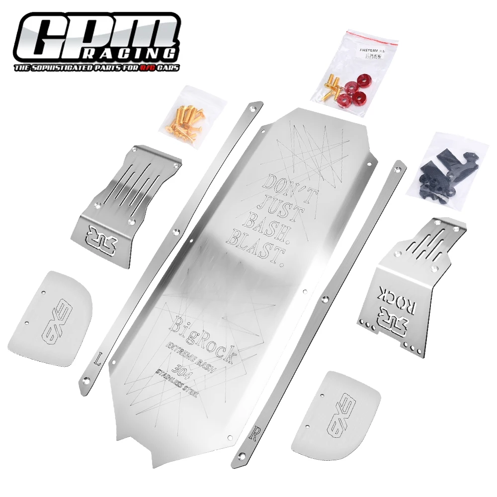 

GPM Металлическая броня шасси из нержавеющей стали для ARRMA 1/7 BIG ROCK 6S 4X4 BLX ARA7612 RC Car MONSTER TRUCK