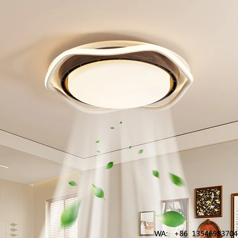 2026 New Leafless Ceiling Fan Remote Control Ultra Quiet Modern Minimalist ABS LED Bedroom Ceiling Fan Zhongshan Factory Supply