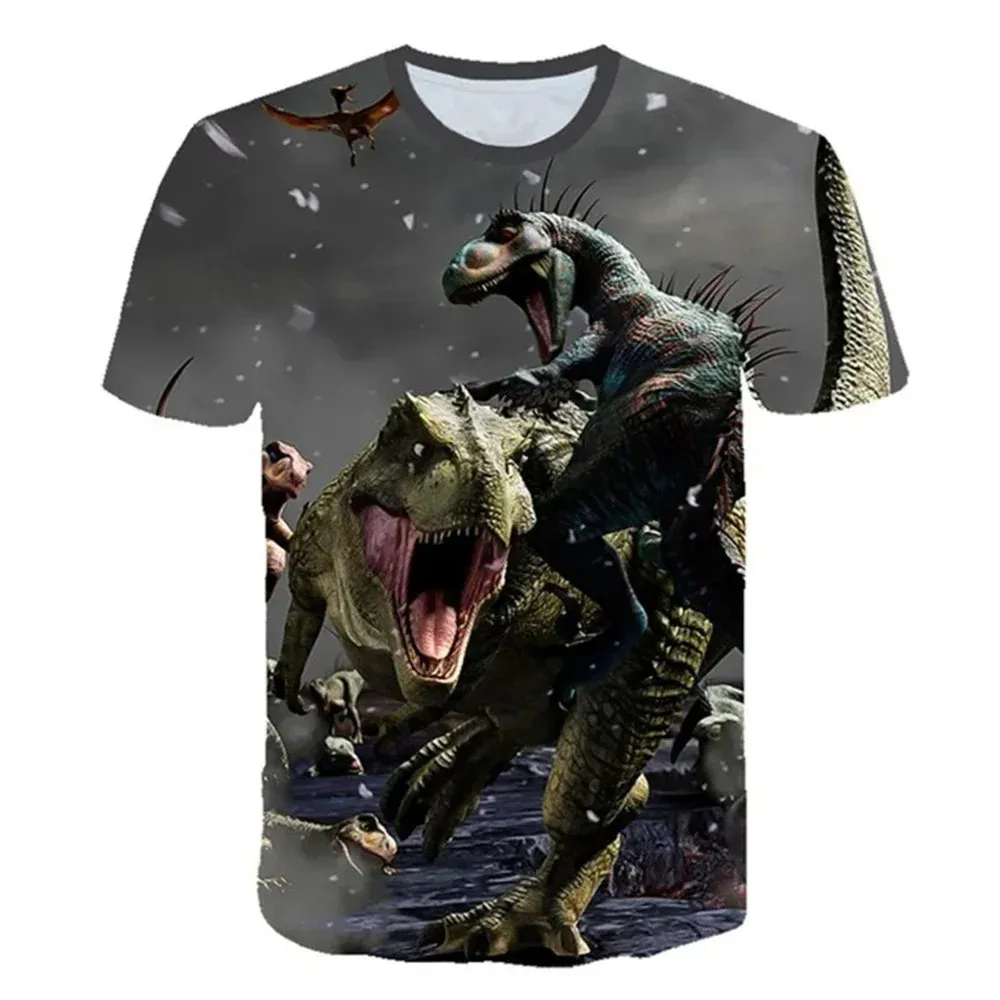 Boys Summer Clothes Dinosaur Clothes Kids for Birthday from 8 to 10 Years Children\'s Clothing for Girls Animals Graphic T Shirt