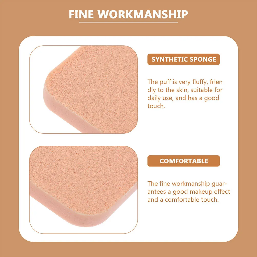 

10pcs Powder For Women Makeup Applicators Face Foundation Blush Highlighter Comfortable Soft Square Puff