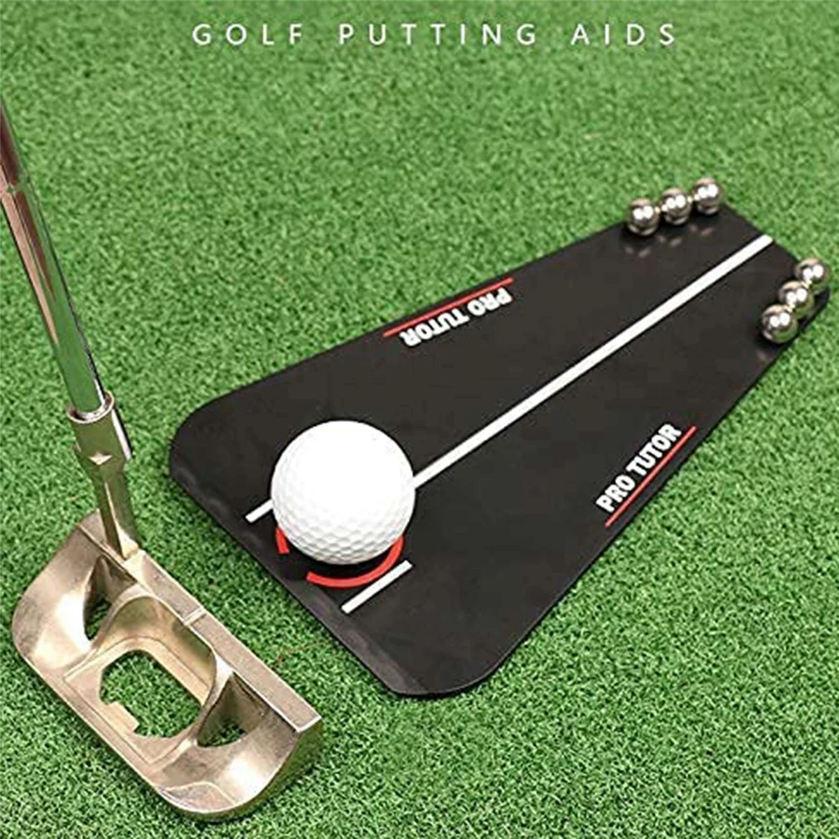 2X Golf Putting Tutor with Free Zipper Case, Golf Putting Training Aid Indoor Outdoor Golf Putting Trainer/Aids