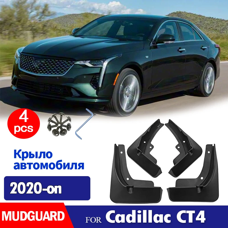 

4pcs FOR Cadillac CT4 Mudguard Fender Mud Flap Guards Splash Mudflaps Car Accessories 2020 2021 2022 2023 2024 2025 2026+