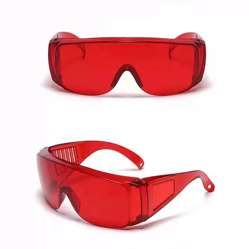 1/3 PCS Dental Protective Eye Glasses UV Curing Goggles Red Glasses Nadaje się do kliniki dentystycznej Sprzęt do ochrony oczu