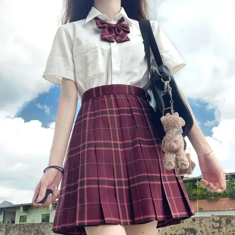 2025 School Girl Japanese Uniform Suit JK Uniform Sailor Seifuku Skirt Set Plaid Skirt Set Student Pleated Skirt School Clothes