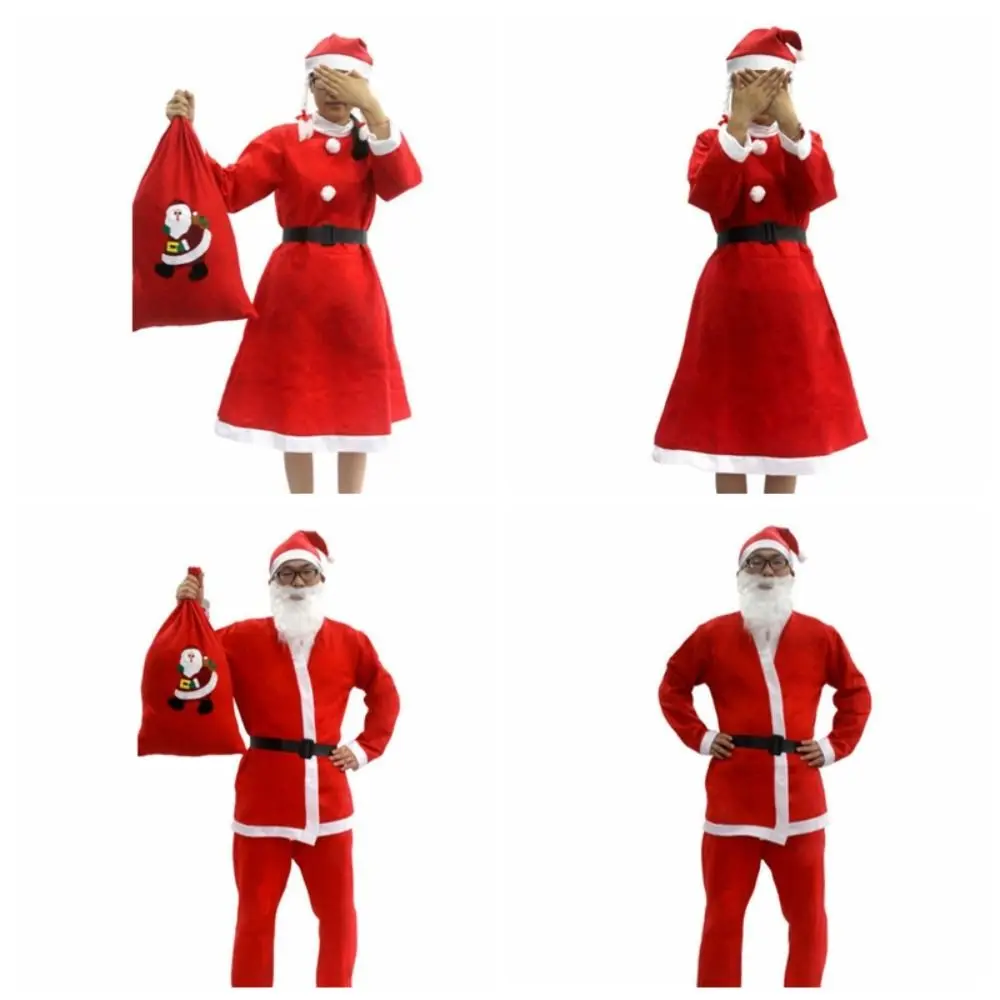 Hat Beard Santa Claus Dress Up Cosplay Make Up Christmas Santa Costume Suit Creative Comfortable Festival Party