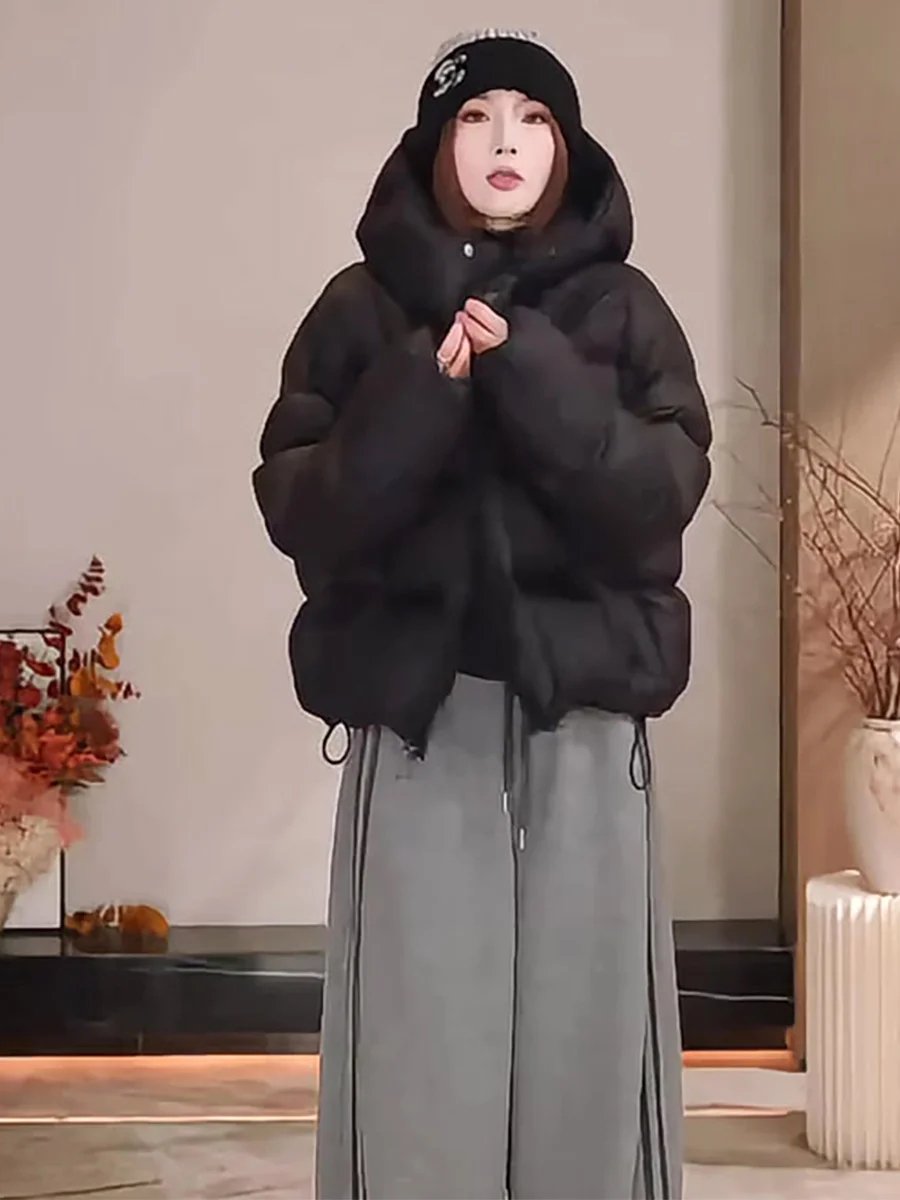 

Женская утепленная зимняя куртка-пуховик с капюшоном, на молнии, повседневная, модная, теплая