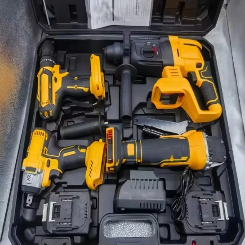 

New Arrival Cordless 4 Multi-function Power Tools Combination Kit Lithium Battery Powered Electric Tools Set