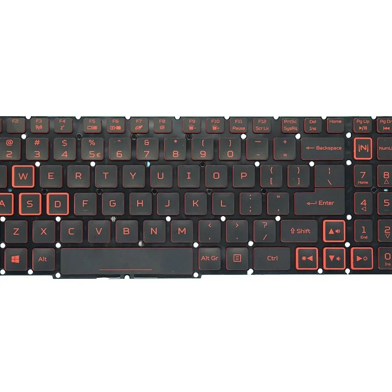 Spanish PT-BR Brazil Russian Keyboard For Acer Nitro 5 N18C3 N18C4 AN515-54 43 44 AN517-51 AN517-52 Gaming Laptop Red Backlight - view 4
