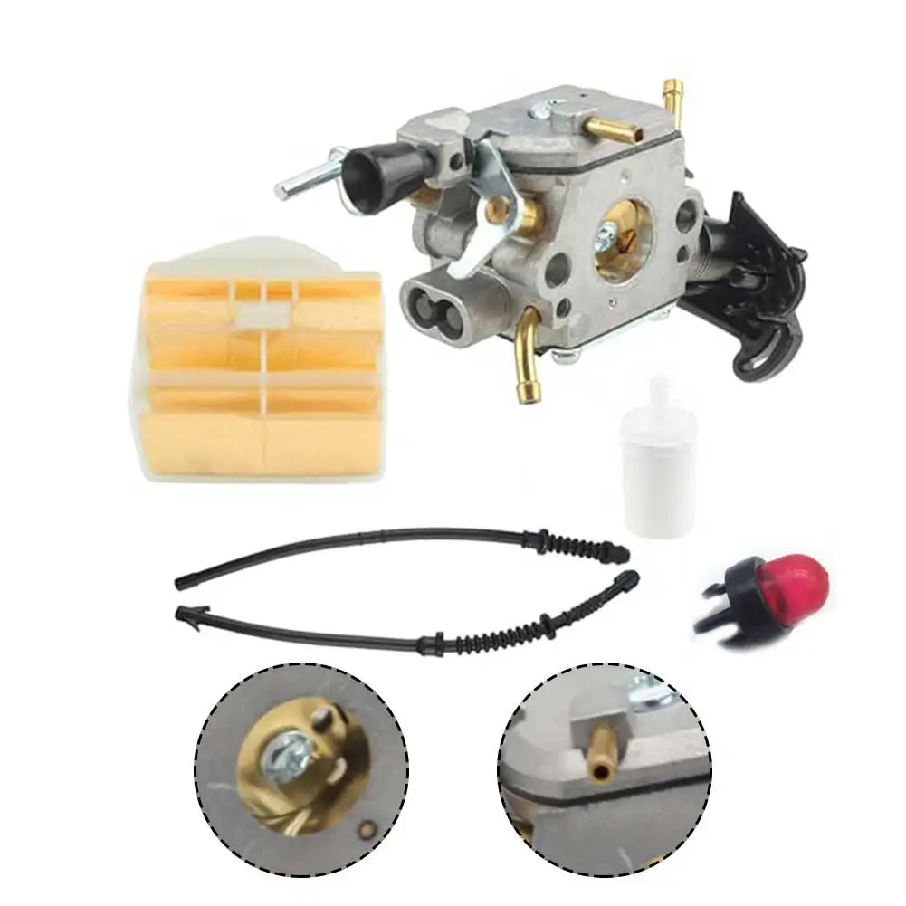 1 Set Carburetor With Maintenance Kit Fit For 445 445E 450 450E Gas Chainsaw Tubes Fuel Filter  Carburetor Replacement