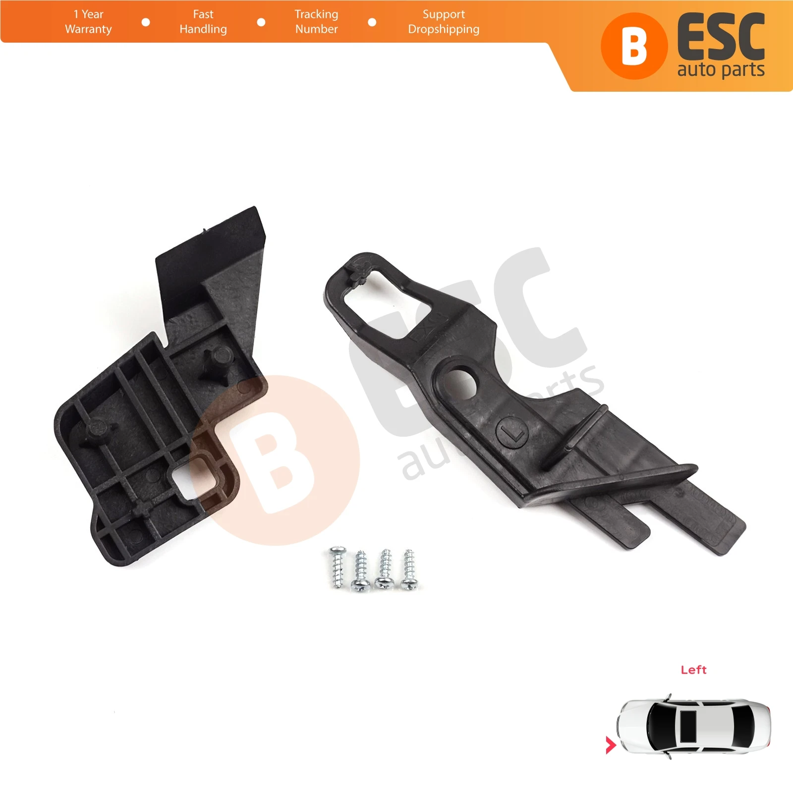 EHL536 Car Headlight Headlamp Housing Repair Mount Holder Bracket Tab Clips Left Side for Citroen C-Elysee 2012-2017 9675140080