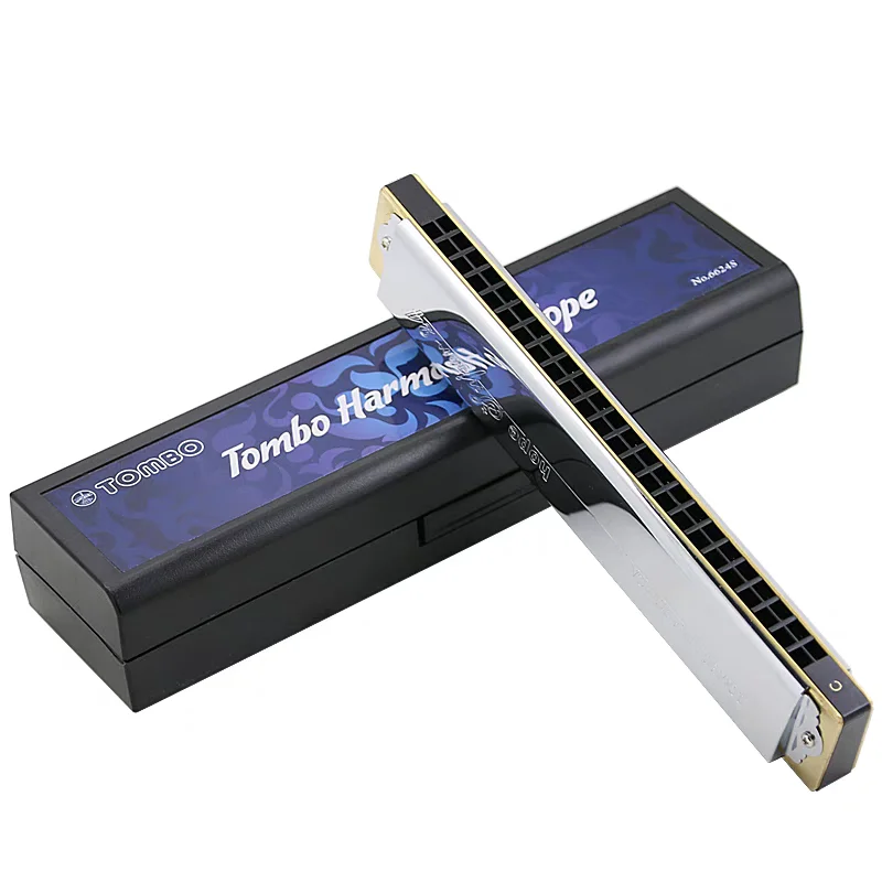 Tombo Tremolo Harmonica 6624S Harp Hope Super 24 Holes Mouth Organ Professional Armonica Harmonic Natural Minor Instrumentos