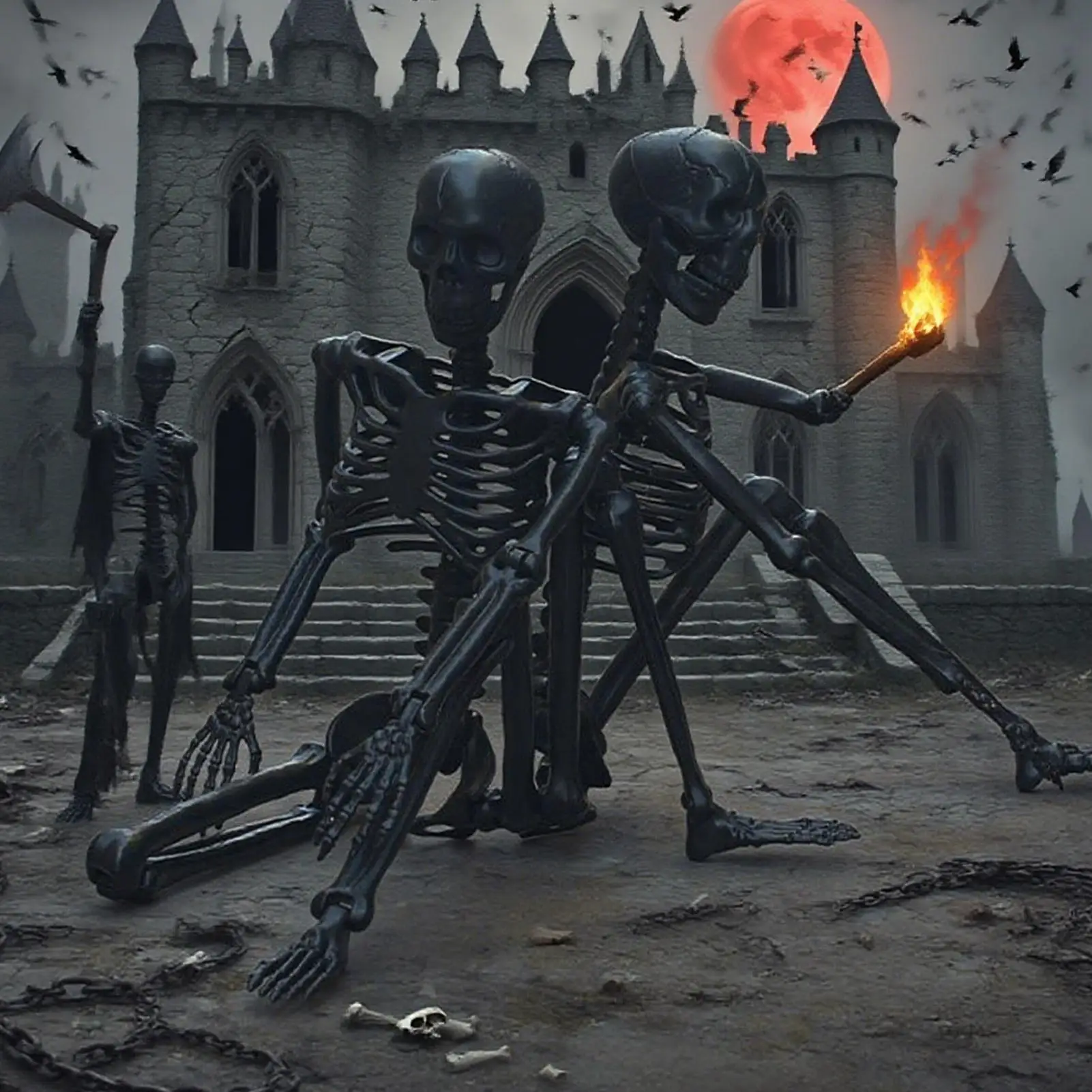 

Gothic Halloween Human Shape Skeleton Posable Skeleton Human BoneHalloween Herror Decorations Haunted House Horror Props