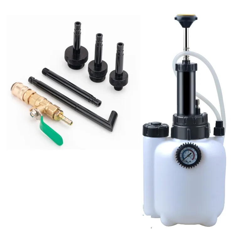 

3L Manual Transmission Oil Filling System Hand Pump OR Pneumatic Automatic Gearbox Oil Fluid Pump Tool with Adapters