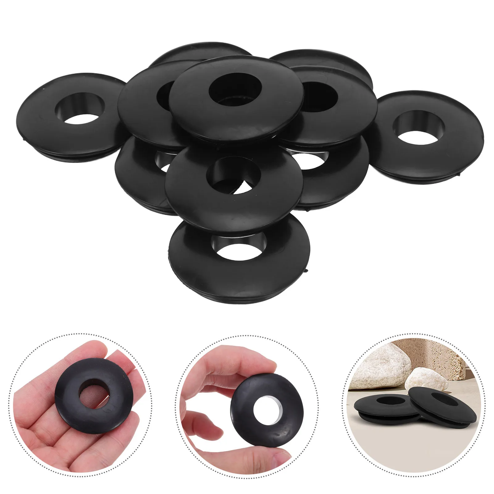 

20pcs Trailer Gladhand Gasket Black Rubber Seals For Semi Truck Air Brake Connection Repair Kit Elastic Grommets Trailer Brake