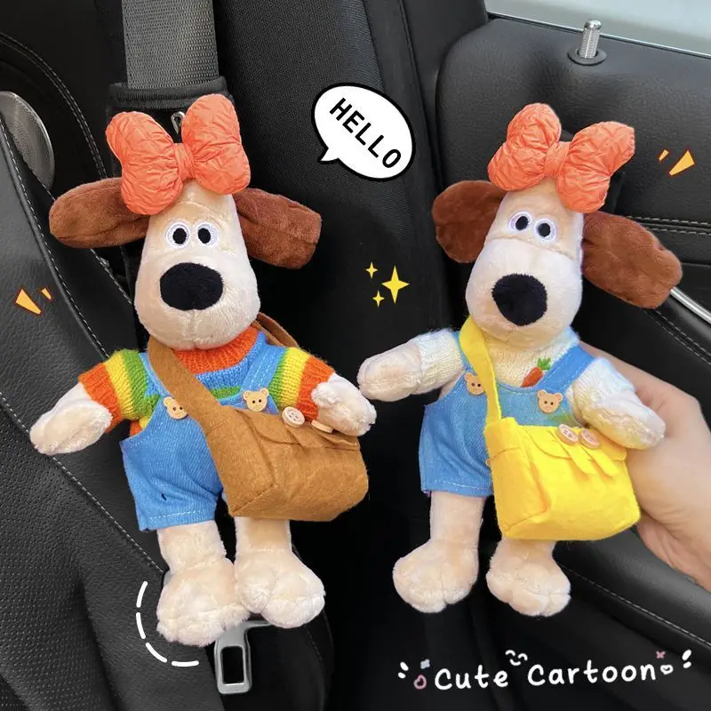 New Car Seat Belt Shoulder Protector Cute Cartoon High-end Korean Japanese Dog Doll Safety Belt Protec Car Interior Ornaments