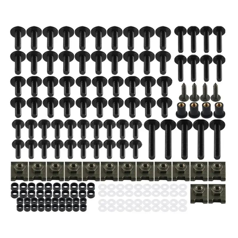 Dependable-Motorcycle Fairing Bolt Kit M5 M6 Motorcycle Windscreen Screws Fairing Bolts Nut Clips