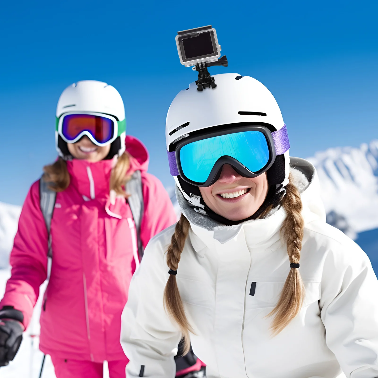 

10Pcs Versatile Action Camera Mount Adapter with Vertical Surface Buckle Long Screws for Stable Multi-Angle Shooting