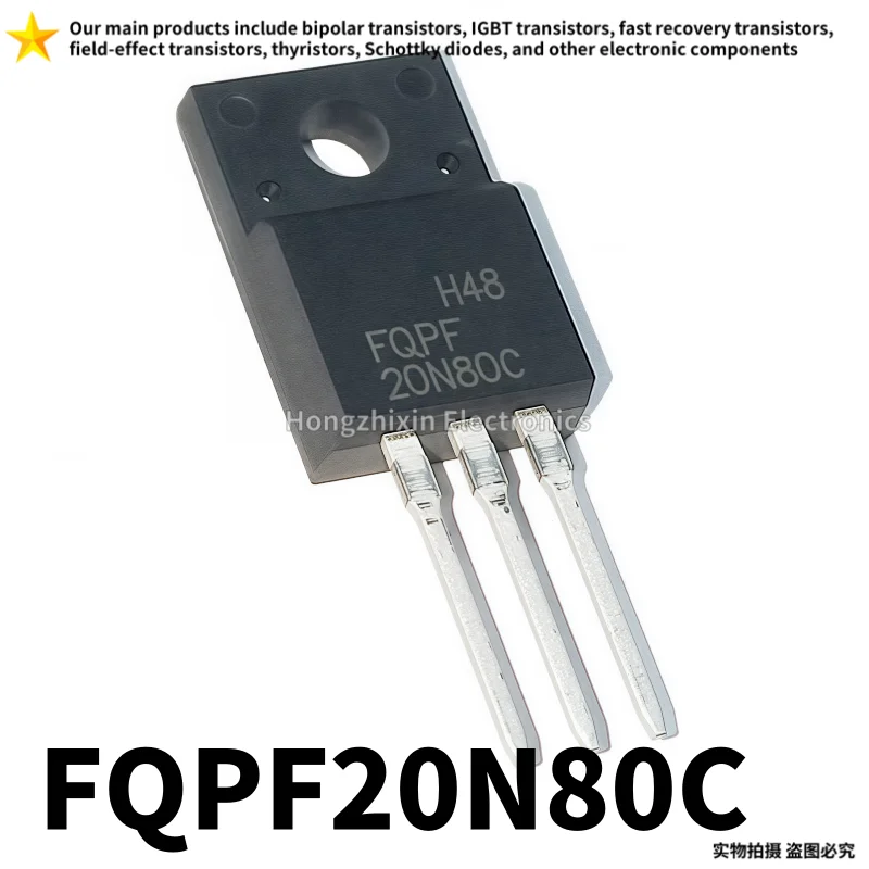

10PCS Brand new quality FQPF20N80C TO-220F 20A/800V FQPF20N80 20N80C 20N80 Field-effect transistor