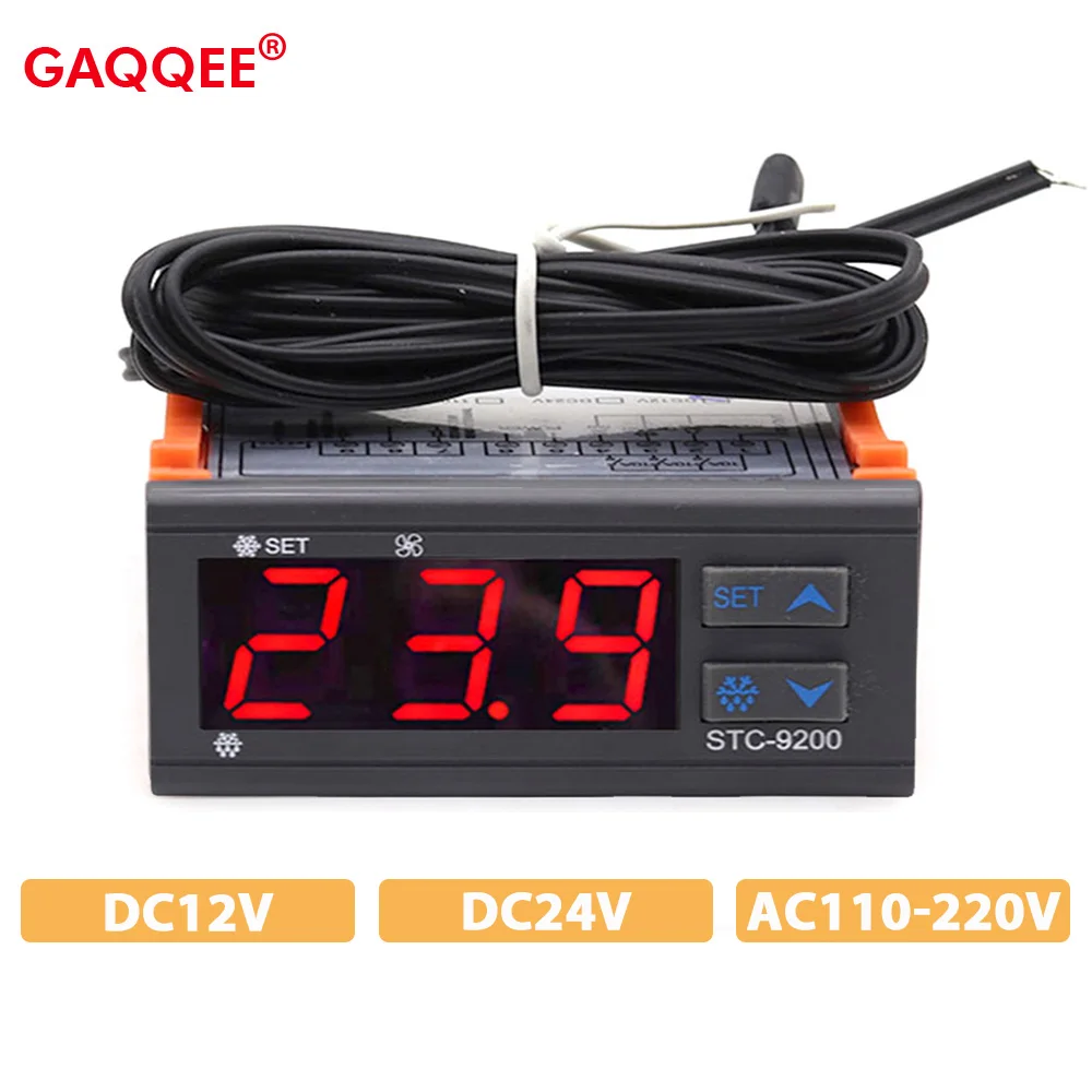 Controlador de Temperatura Inteligente Digital Termostato Refrigerador Automático Incubadora de Armazenamento a Frio ac 110220v dc 24v 12v Stc-9200