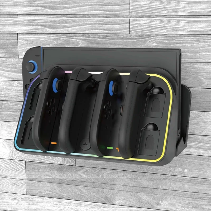 For NS2 JoyCon Charging Dock Hub USB Controller Charger Stand Station Holder RGB Light Charges Up To 4 Controllers For Switch 2 - view 5