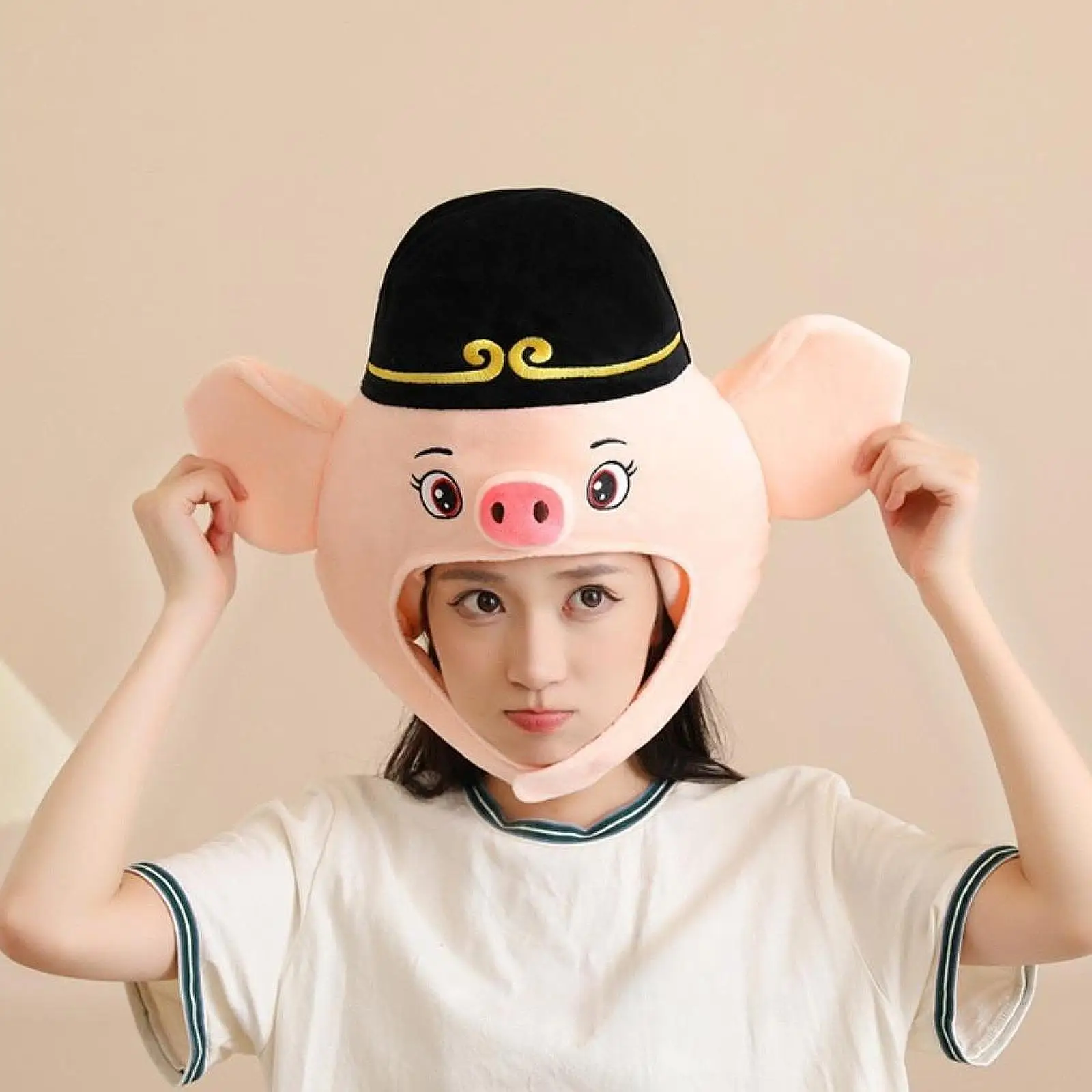 

Новинка, уютная шляпа свиньи, аксессуар для костюма, для тематической вечеринки на Хэллоуин