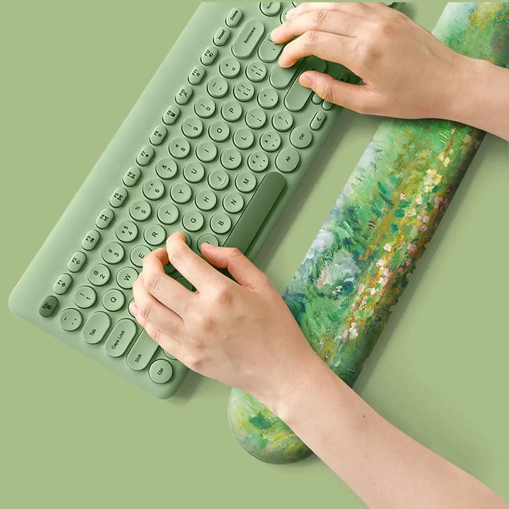 Memory Foam Wrist Rest Pad With Massage Texture Non-Slip Mouse Wrist Rest Comfortable Wrist Support
