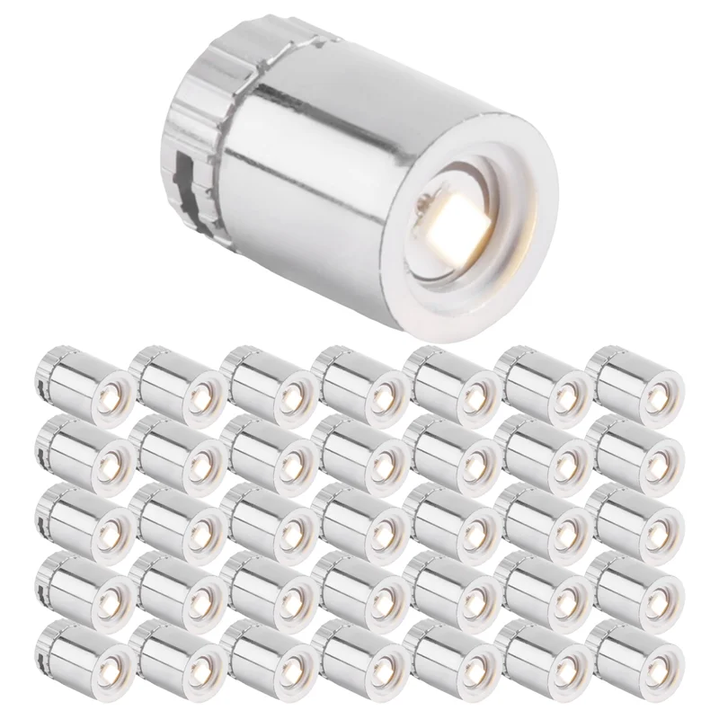 LICE-36Pcs Miniature Lights For Dollhouse,Miniature LED Lights For Handcraft,Mini Spot Lights Battery Operated(Warm White)
