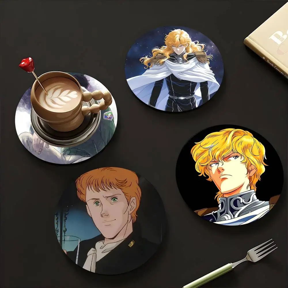 1pc Legend Of The Galactic Heroes Wooden Coaster Colour Printing Cup Mat Home Desk Decoration Gifts