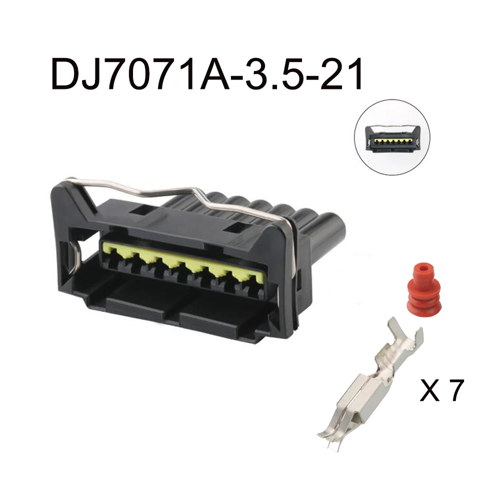 

100Set DJ7071A-3.5-21 auto Waterproof connector 7 pin automotive Plug famale male socket Includes terminal seal