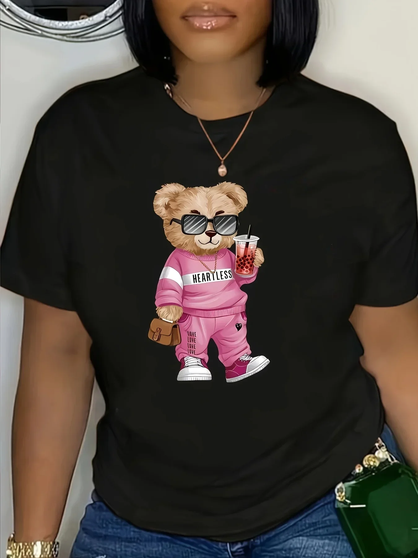 Bear Prin Crew Neck… - image