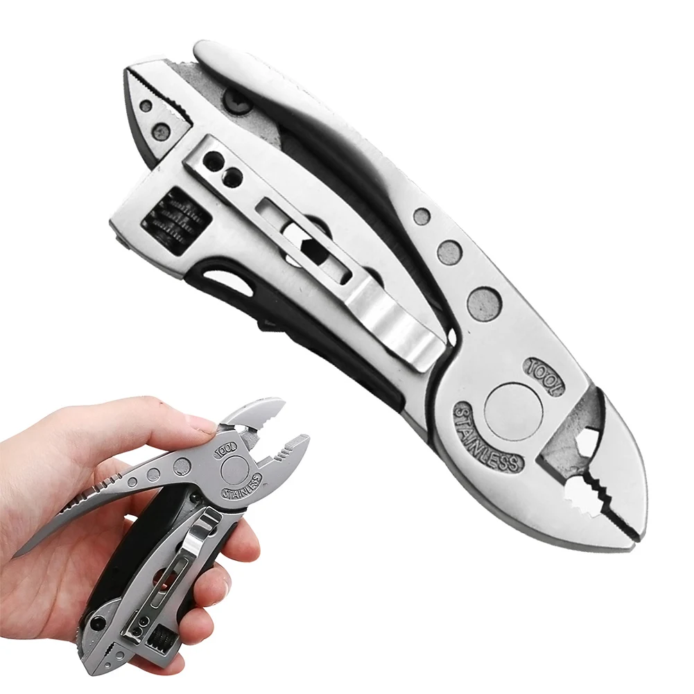 1pc Multi-Tool Pliers Screwdriver Outdoor Wrench Combination Tool Camping Standing Multi-function Outdoor Pliers Accessories