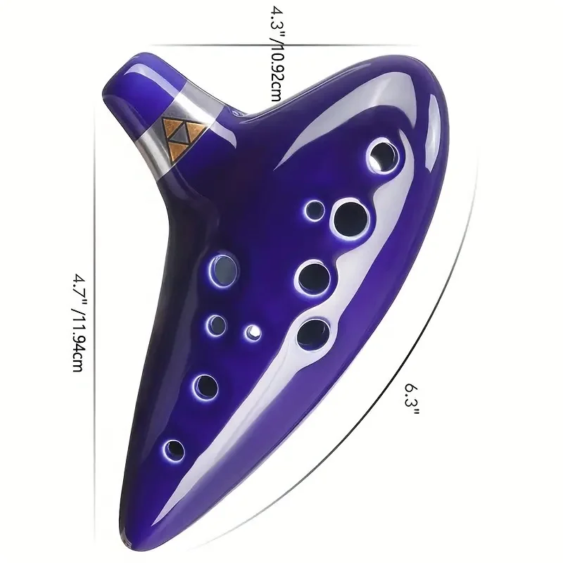 Ocarina & Songbook, 12-Hole Alto C Ocarina Playing Gift without Display Stand