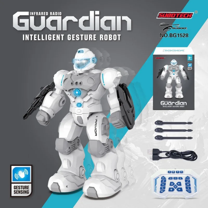 

New Programmable Robot Toy 2.4g Wireless Remote Control Gesture Sensing Sound And Light Intelligent Warfighter Model