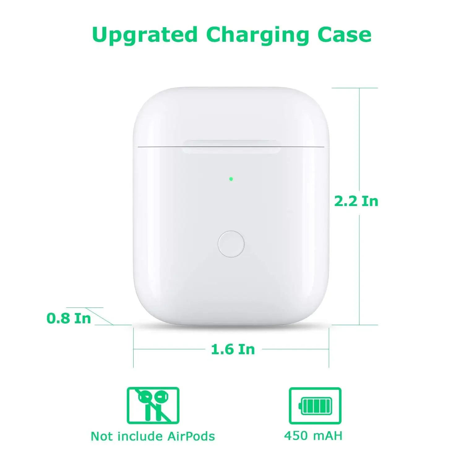 Charging Case Wireless For Airpod Replacement Charging Case Compatible with AirPods 1&2 Airpod Charger Case Pairing Sync Button