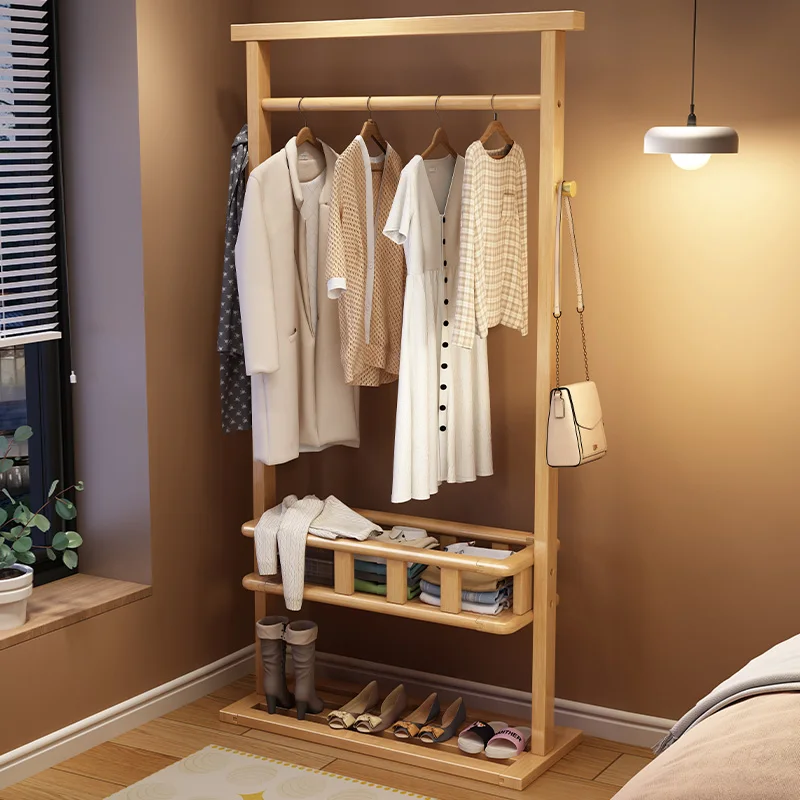 

Display Hanging Coat Racks Floor Modern Standing Storage Clothes Wooden Coat Racks Living Room Arara De Roupa Trendy Furniture