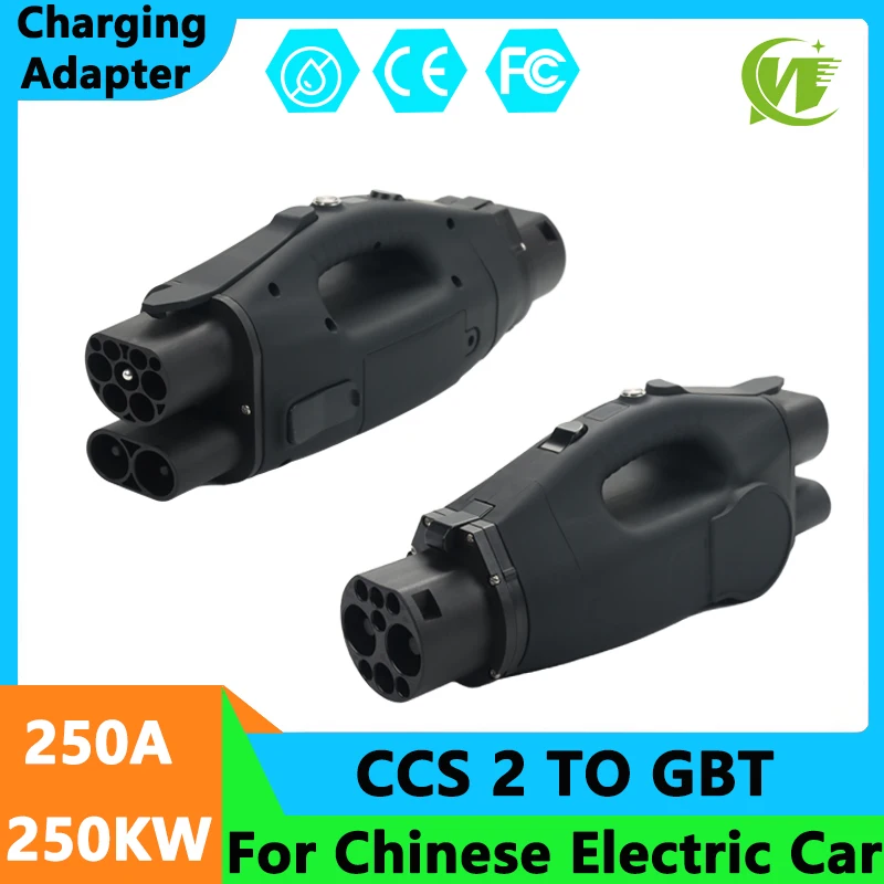

For GB/T 20234 VW Tesla BYD etc Car Charging Socket CCS with Handle Adapter 250kw Super Power ccs2 to gbt DC Quick EV Adapter
