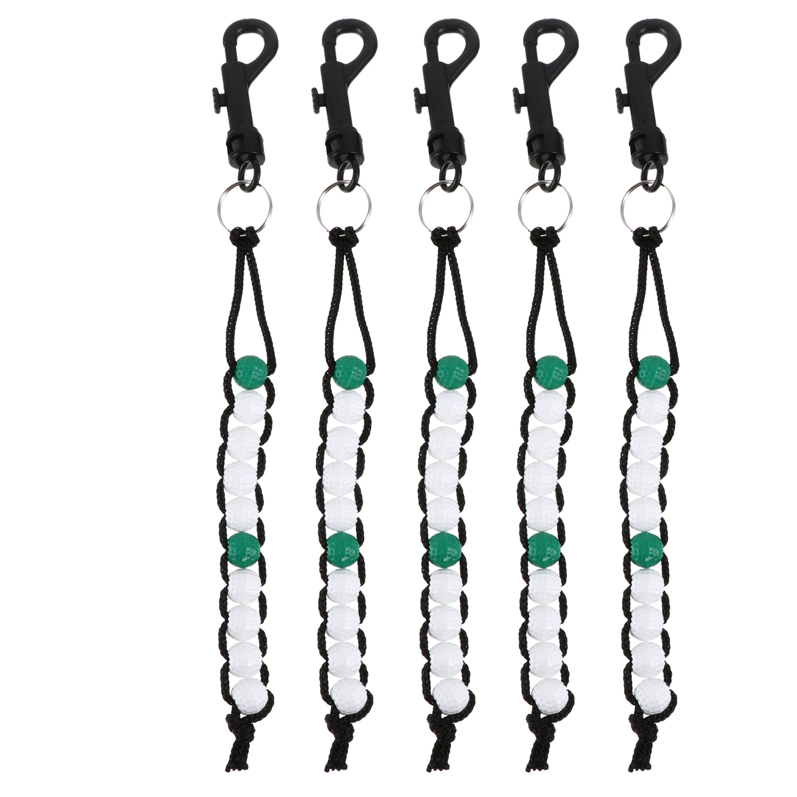 5 قطعة سلسلة من الخرز كرة جولف النتيجة عداد بسيط السكتة الدماغية جهاز تعقب لعشاق الغولف لون عشوائي المعصم بطاقة النتائج