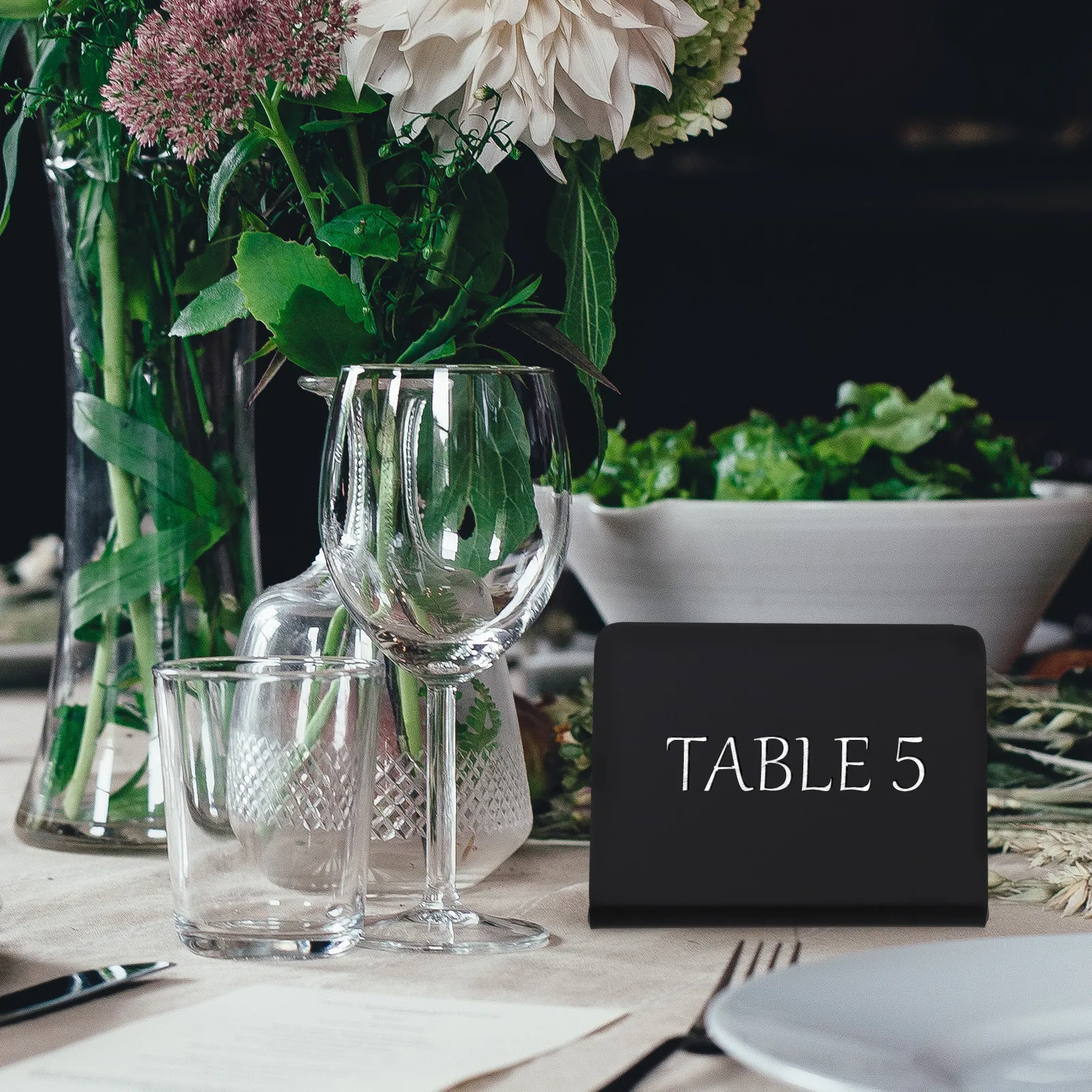 6Pcs Small Acrylic Blackboard Message Board Erasable Wedding Table Decor Creative Office Memo Writing Board Wedding Blackboard