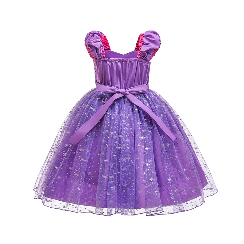 Halloween Girl Dress Performanc Cosplay Childrenl Long Hair Princess Lace Carnival Fancy Dresses Kid Costume Birthday Party 3-8Y